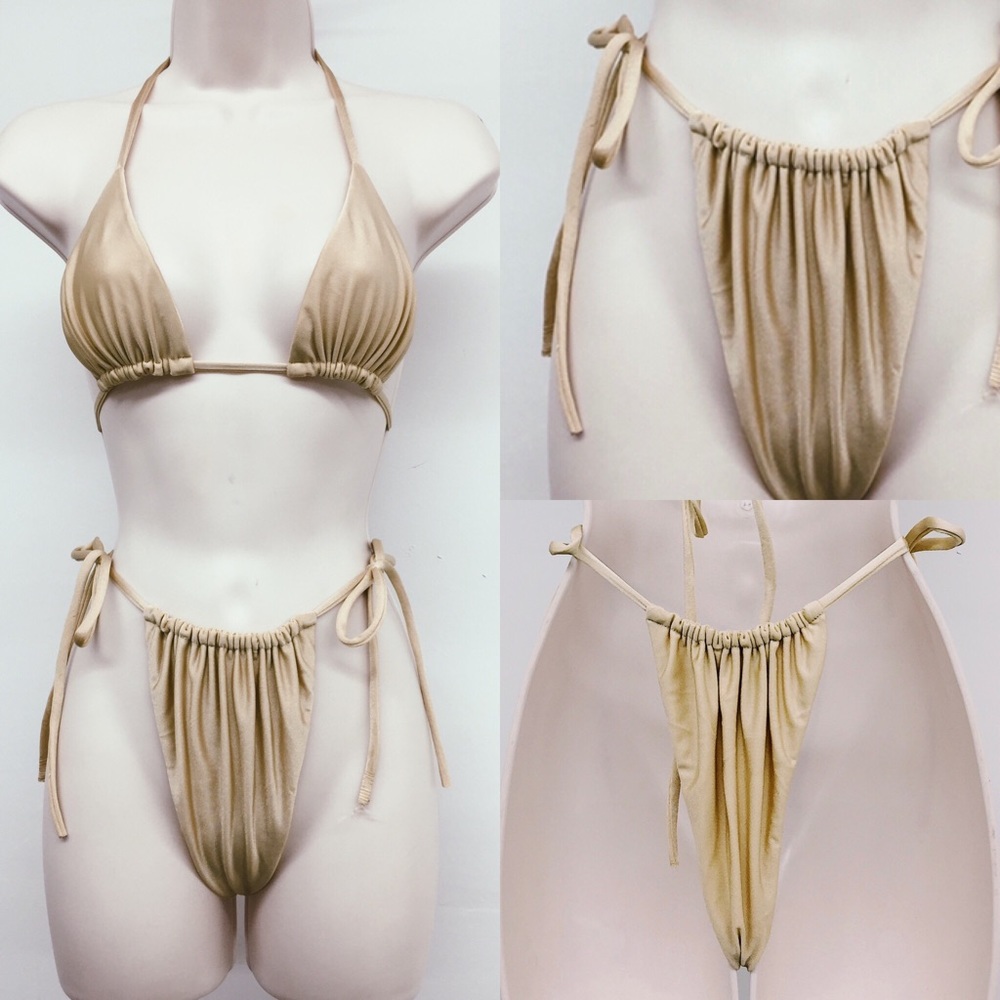 Champagne Scrunch Bikini Set